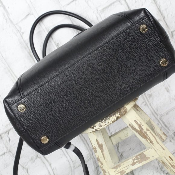 Michael Kors NWOT Lenox Black Pebbled Leather Convertible Satchel - Picture 9 of 10